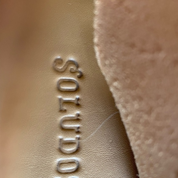 NWOT SOLUDOS Cadiz Gold Metallic Leather Platform Sandals, Ankle Strap, Size 8.5 - Picture 6 of 6